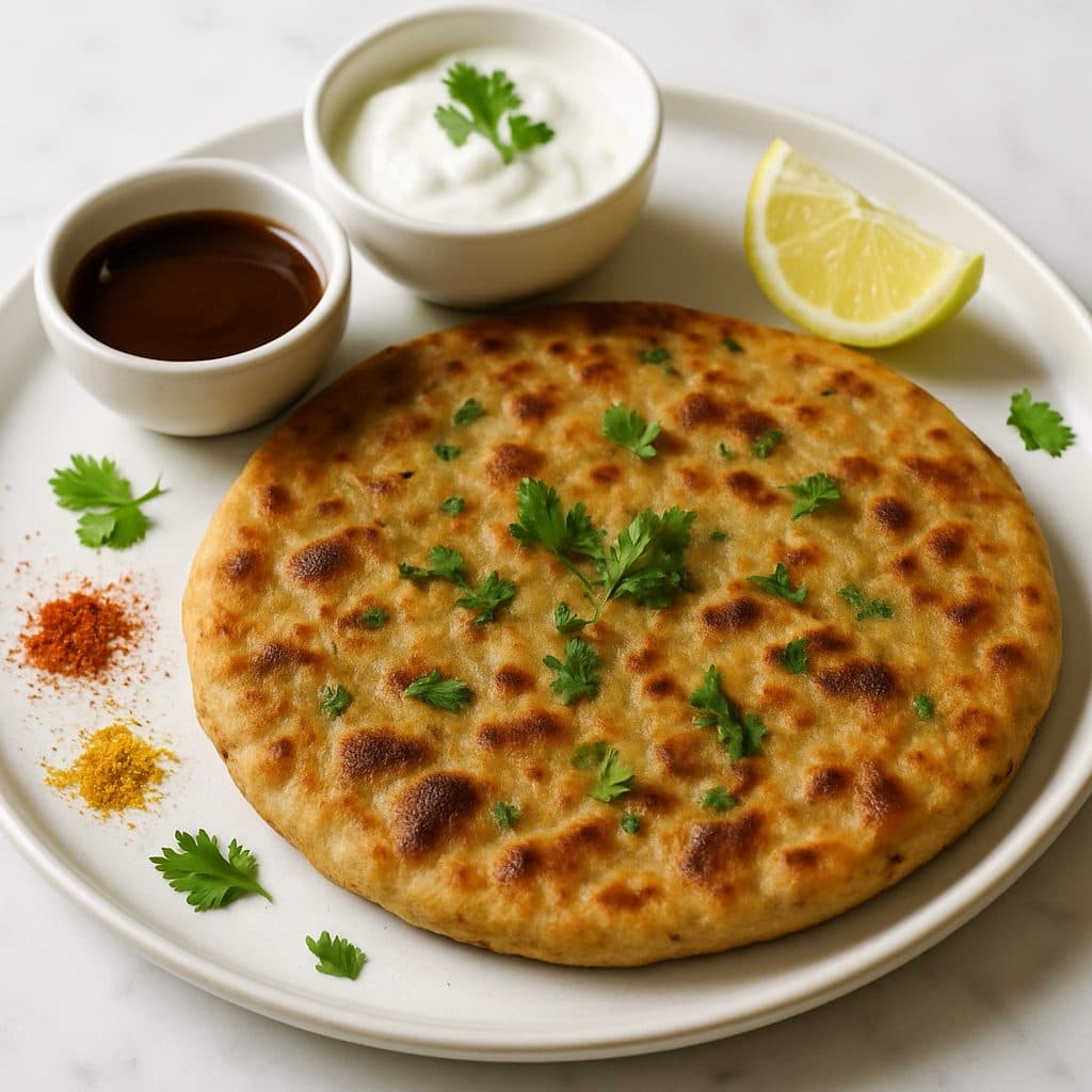 Aloo Paratha in Abu Dhabi at Vindhya Bhavan, Abu Dhabi