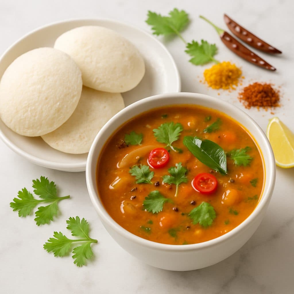 Idli Sambar in Abu Dhabi at Vindhya Bhavan, Abu Dhabi