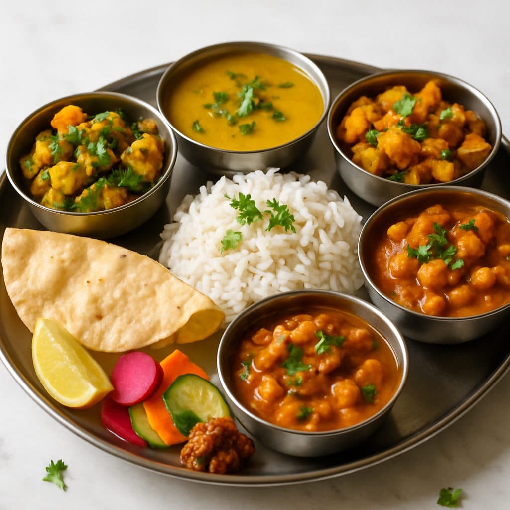 Jain Thali in Abu Dhabi at Vindhya Bhavan, Abu Dhabi