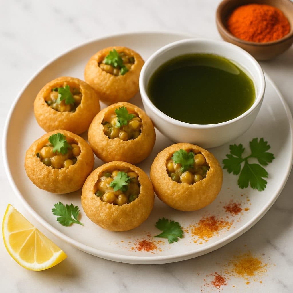 Pani Puri in Abu Dhabi at Vindhya Bhavan, Abu Dhabi